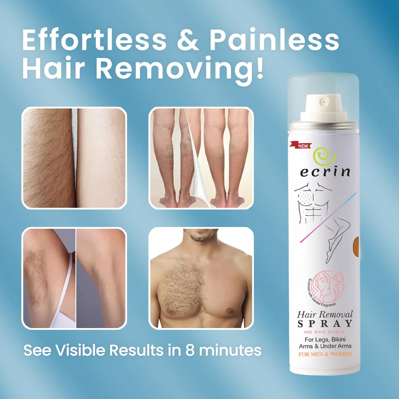 Ecrin Hair Removal Foam – Smooth Skin in Minutes! (200ml) - AMZ Store