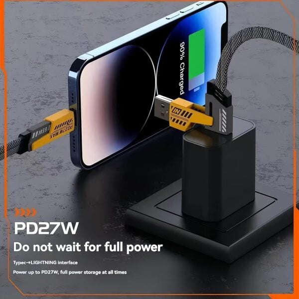 4-in-1 Fast PD Charging Cable – iPhone, Type-C, iPad, Samsung & MacBook 4 IN 1 Charging Cable AL Mustafa