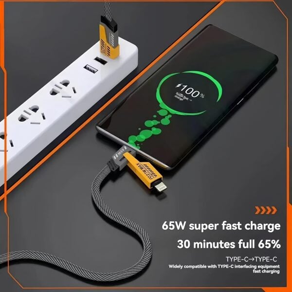 4-in-1 Fast PD Charging Cable – iPhone, Type-C, iPad, Samsung & MacBook 4 IN 1 Charging Cable AL Mustafa
