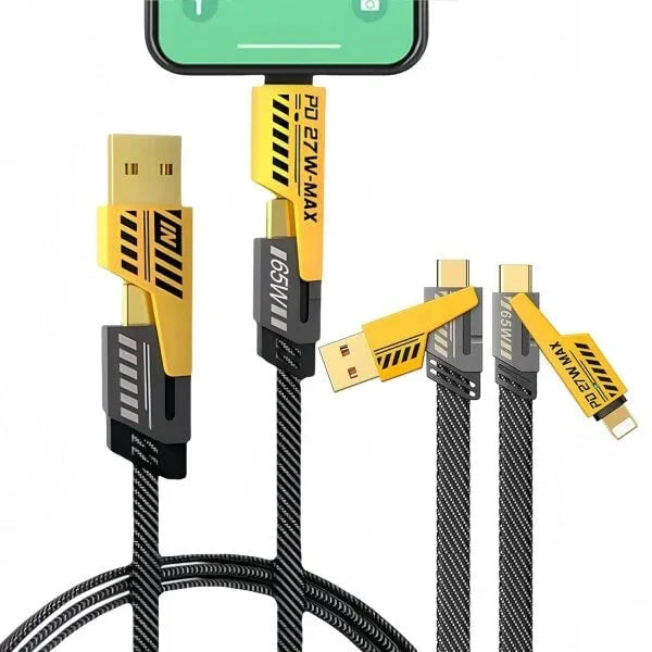 4-in-1 Fast PD Charging Cable – iPhone, Type-C, iPad, Samsung & MacBook - AMZ Store