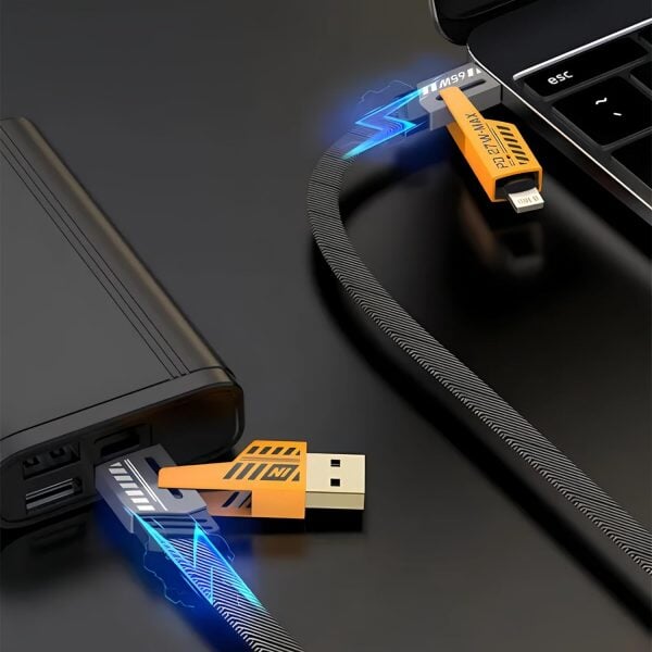 4-in-1 Fast PD Charging Cable – iPhone, Type-C, iPad, Samsung & MacBook 4 IN 1 Charging Cable AL Mustafa