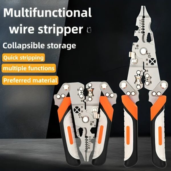 Foldable 8-in-1 Wire Stripper & Cutter – All-in-One Power Tool in Your Pocket Stripper Cutter AL Mustafa