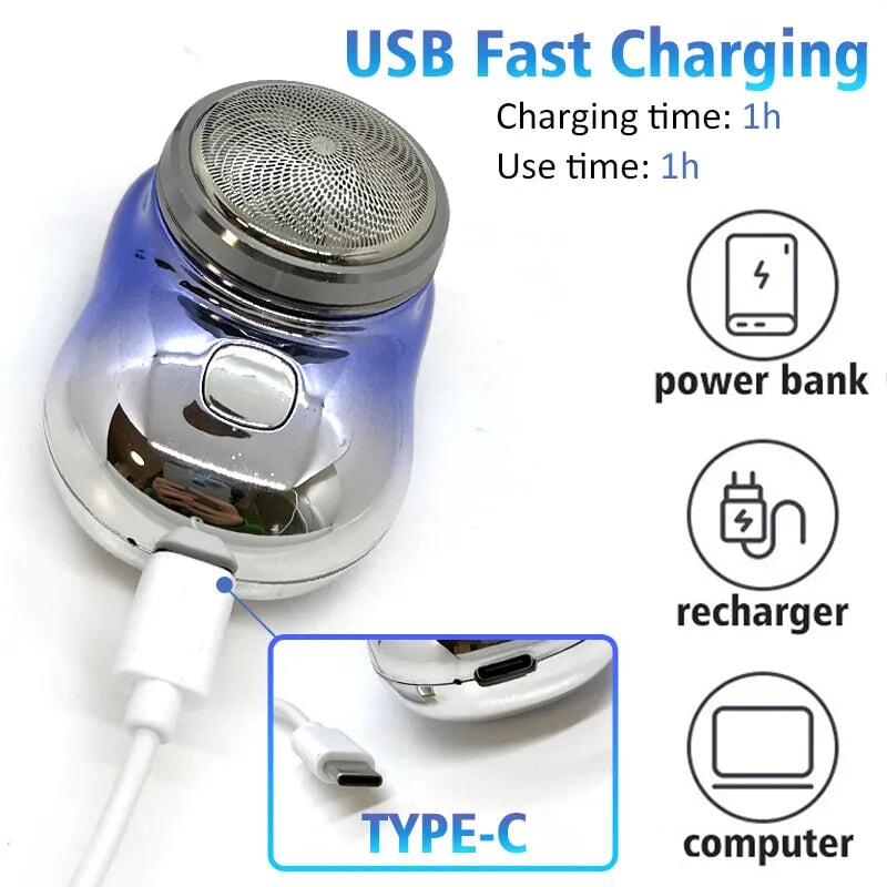 "Mini Portable Electric Man Shaver – Powerful & Compact" Shaving Machine AL Mustafa