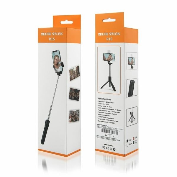 R1s Selfie Stick Tripod – Wireless Remote & Built-In Light Selfie Stick AL Mustafa