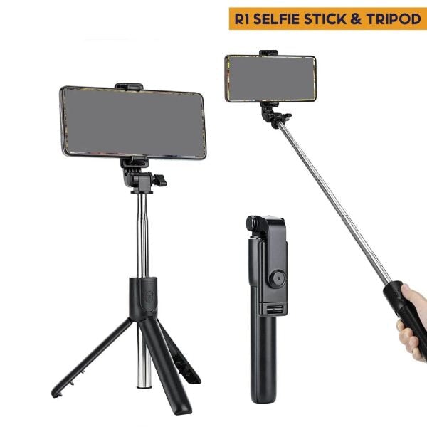 R1s Selfie Stick Tripod – Wireless Remote & Built-In Light Selfie Stick AL Mustafa