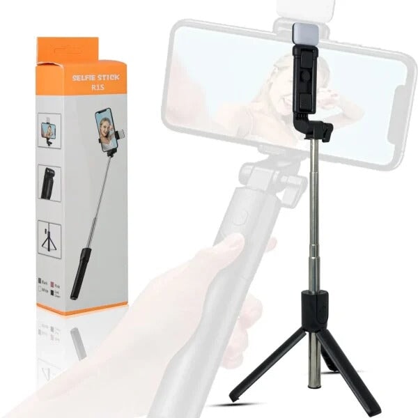 R1s Selfie Stick Tripod – Wireless Remote & Built-In Light Selfie Stick AL Mustafa