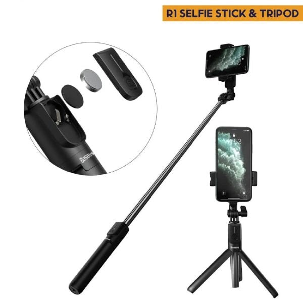 R1s Selfie Stick Tripod – Wireless Remote & Built-In Light Selfie Stick AL Mustafa