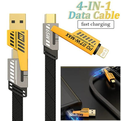 4-in-1 Fast PD Charging Cable – iPhone, Type-C, iPad, Samsung & MacBook 4 IN 1 Charging Cable AL Mustafa 