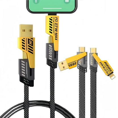 4-in-1 Fast PD Charging Cable – iPhone, Type-C, iPad, Samsung & MacBook 4 IN 1 Charging Cable AL Mustafa 
