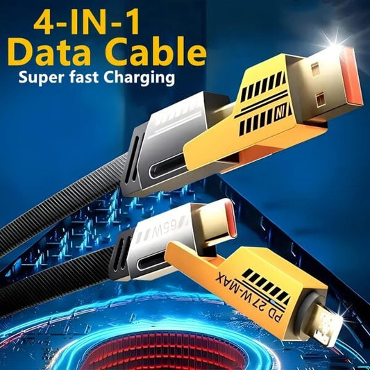 4-in-1 Fast PD Charging Cable – iPhone, Type-C, iPad, Samsung & MacBook 4 IN 1 Charging Cable AL Mustafa 