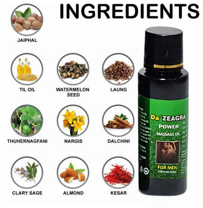 🔥 Da’ Zeagra Power Massage Oil – For Men (25ml)🔥