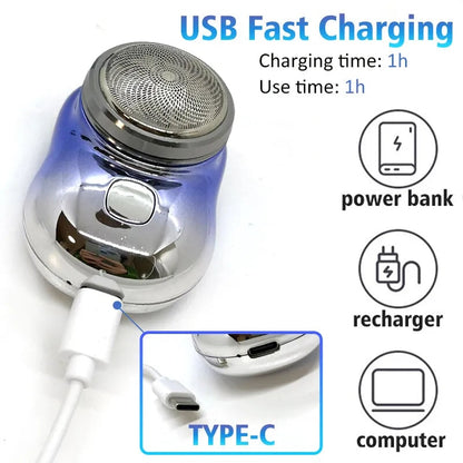 "Mini Portable Electric Man Shaver – Powerful & Compact" Shaving Machine AL Mustafa 
