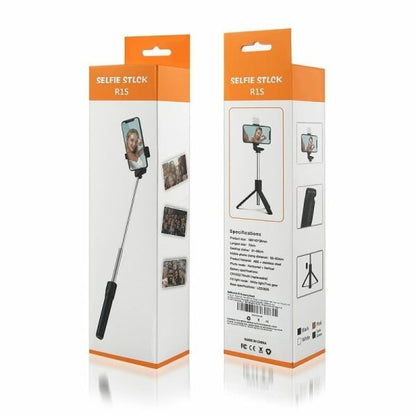 R1s Selfie Stick Tripod – Wireless Remote & Built-In Light Selfie Stick AL Mustafa 