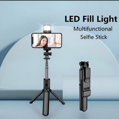 R1s Selfie Stick Tripod – Wireless Remote & Built-In Light Selfie Stick AL Mustafa 